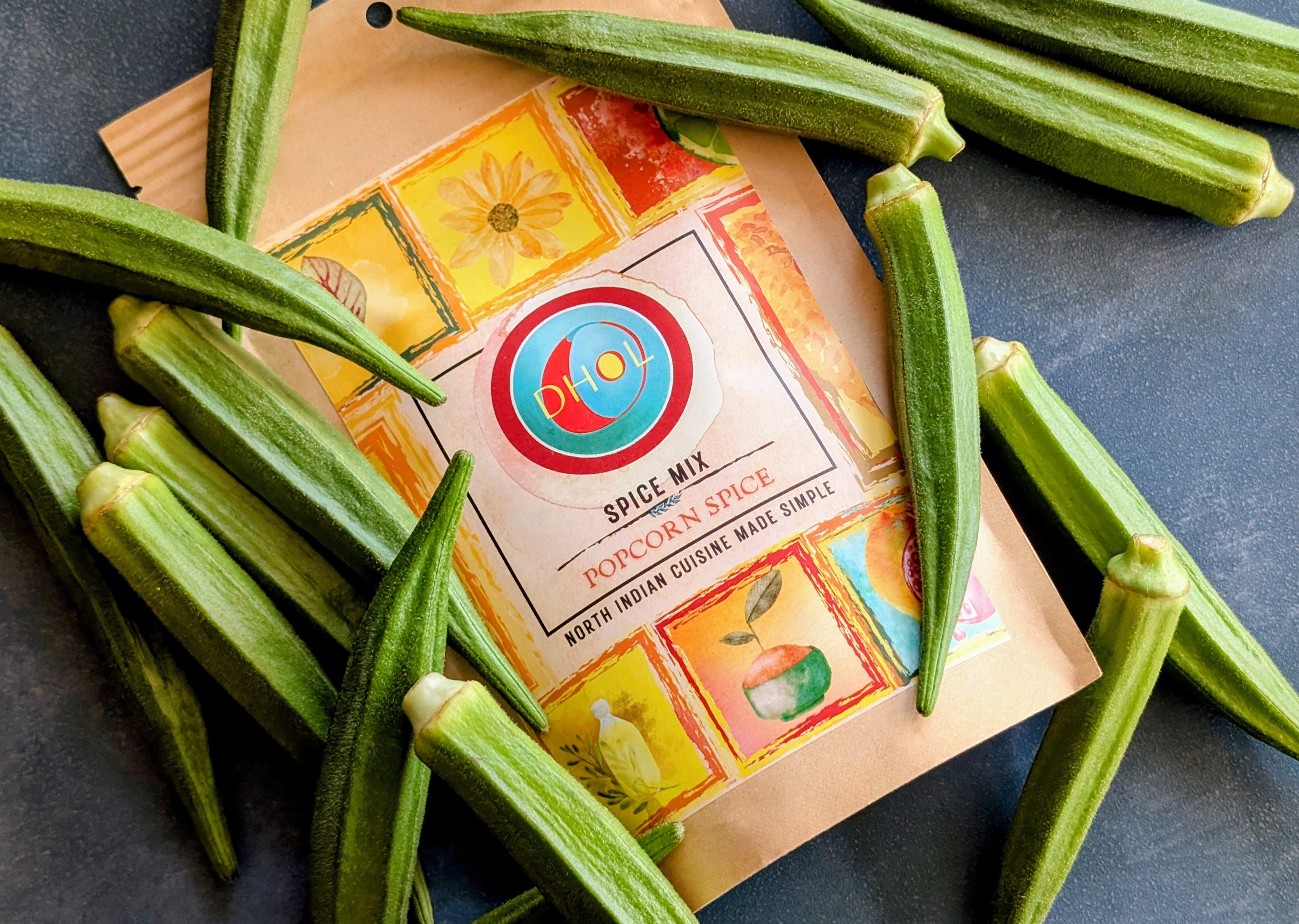 Crispy Air-Fried Okra with DHOL Popcorn Spice: A Crunchy, Flavorful Delight!