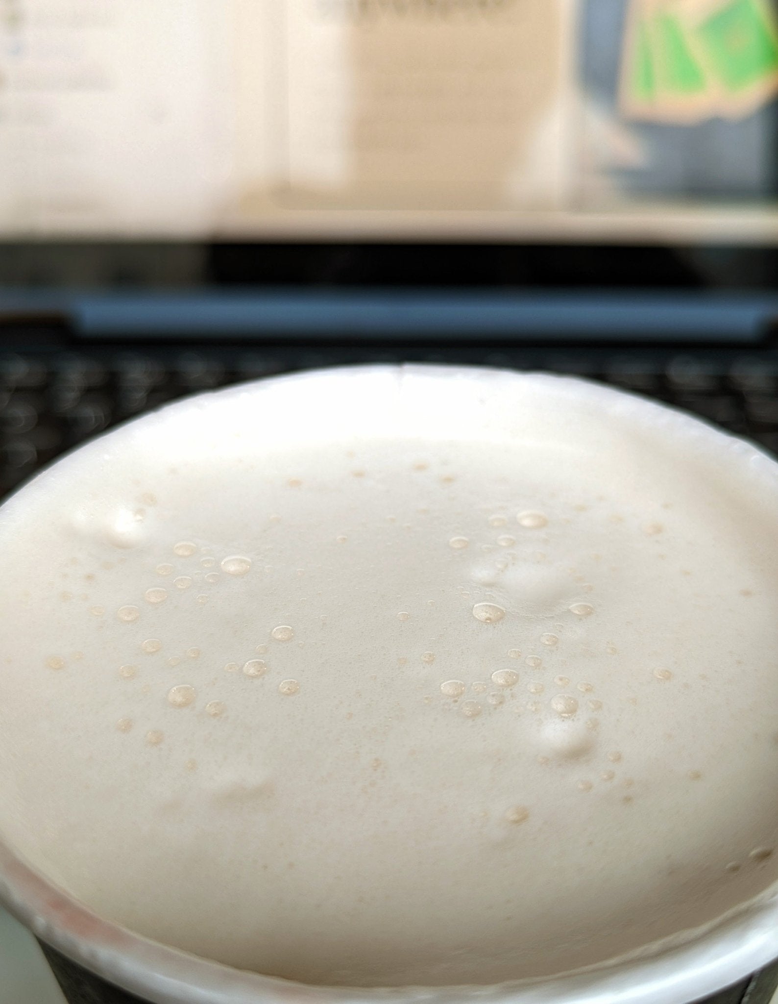 a foamy and creamy chai latte with DHOL chai spice