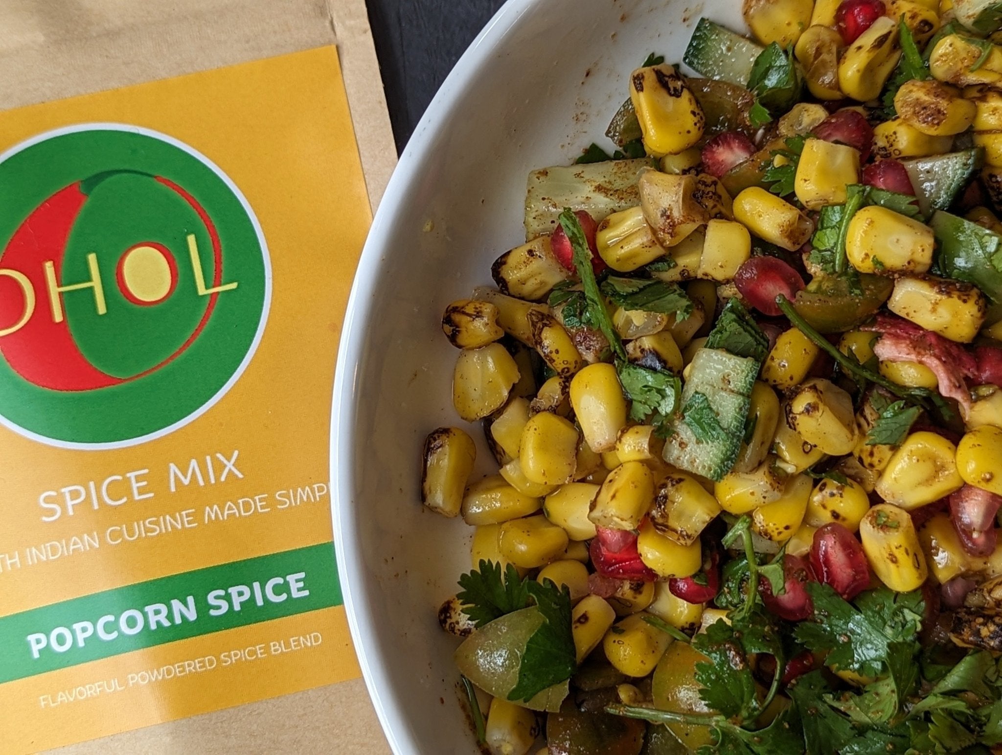 Zesty Salad with DHOL Popcorn Spice - DHOL Spice Mix
