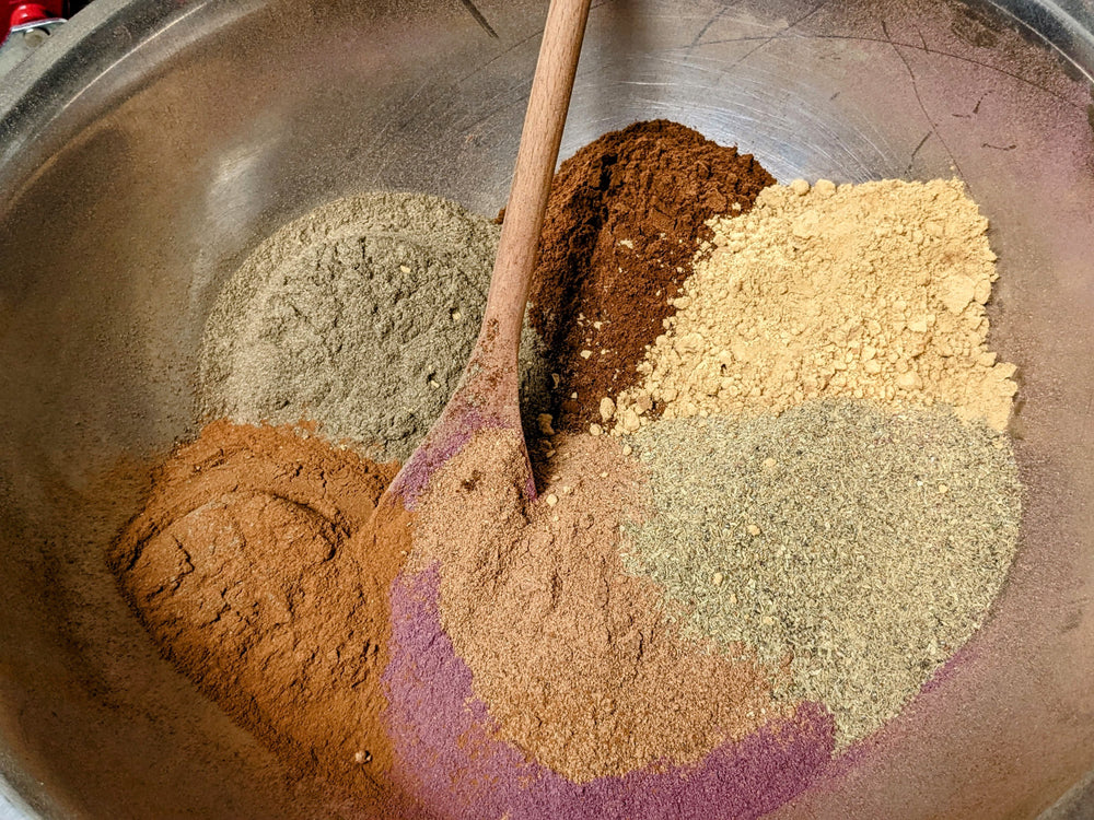 Carefully hand blended spices in an array of beautiful colors